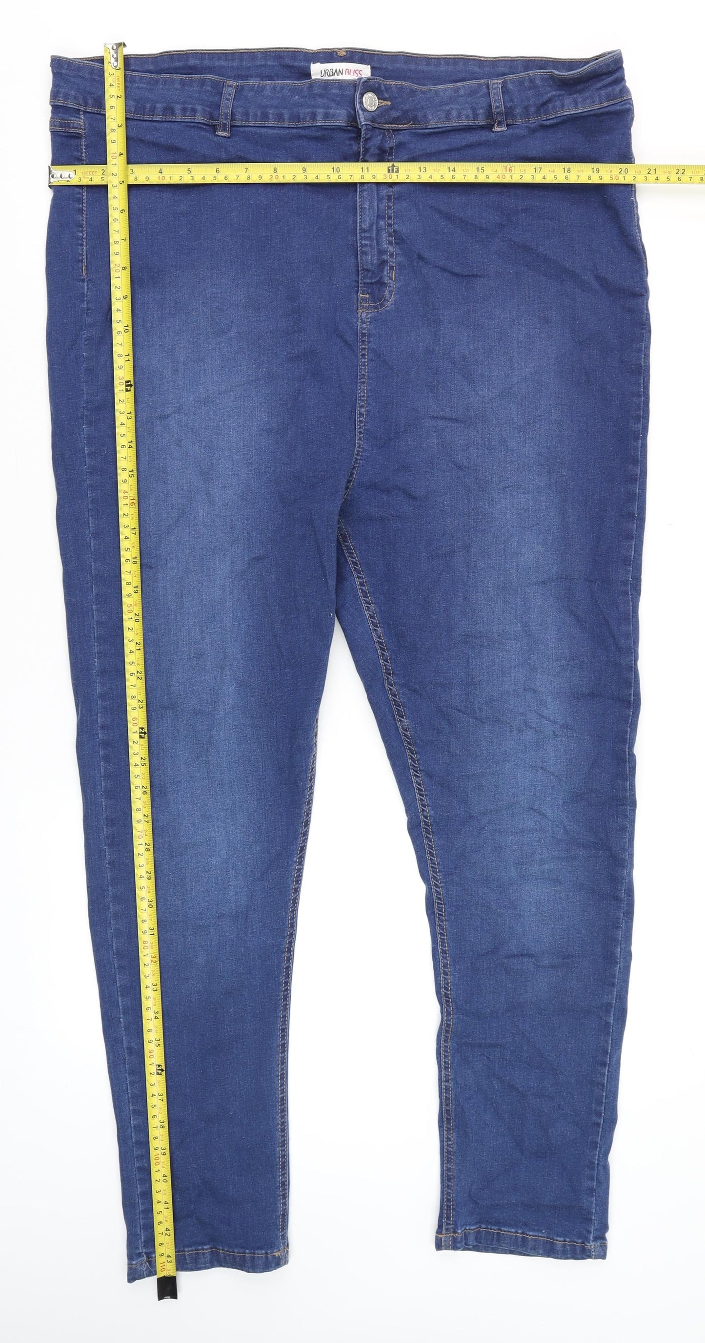 Urban Bliss Women's Blue Plus Size 22 Skinny Stretch Denim Jeans