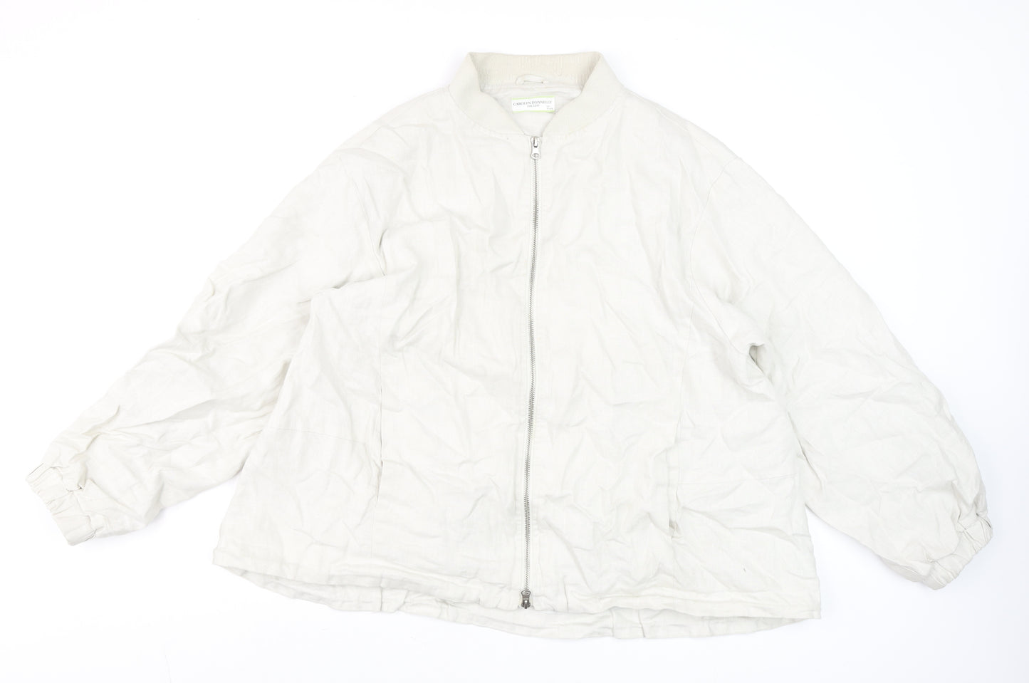 Carolyn Donnelly The Edit Women’s Beige Linen Bomber Jacket L