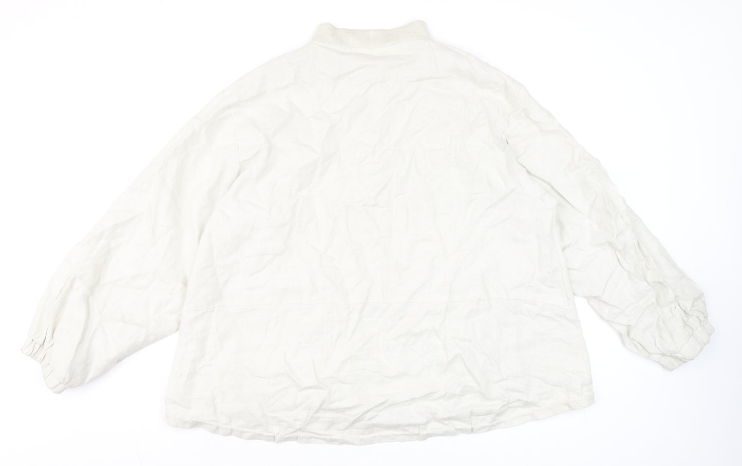 Carolyn Donnelly The Edit Women’s Beige Linen Bomber Jacket L