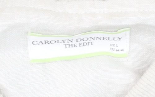 Carolyn Donnelly The Edit Women’s Beige Linen Bomber Jacket L