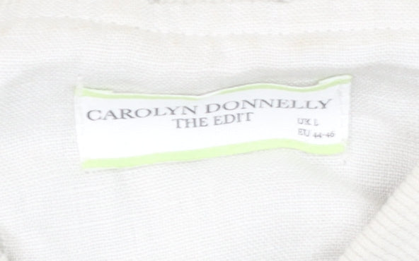 Carolyn Donnelly The Edit Women’s Beige Linen Bomber Jacket L