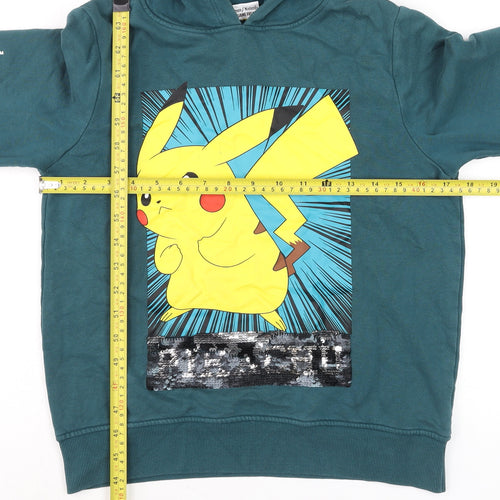Next Boys Blue Pokémon Pikachu Sequin Pullover Hoodie 11 Years