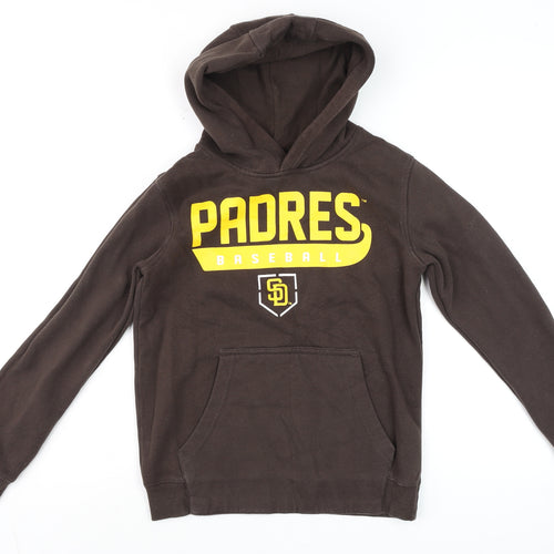 Genuine Merchandise Boys Brown Padres Pullover Hoodie Size 10-12 Baseball Graphic
