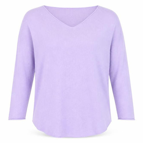 Pala D’Oro Women’s Purple V-Neck Long Sleeve Pullover Jumper L/XL