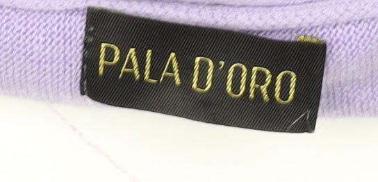 Pala D’Oro Women’s Purple V-Neck Long Sleeve Pullover Jumper L/XL