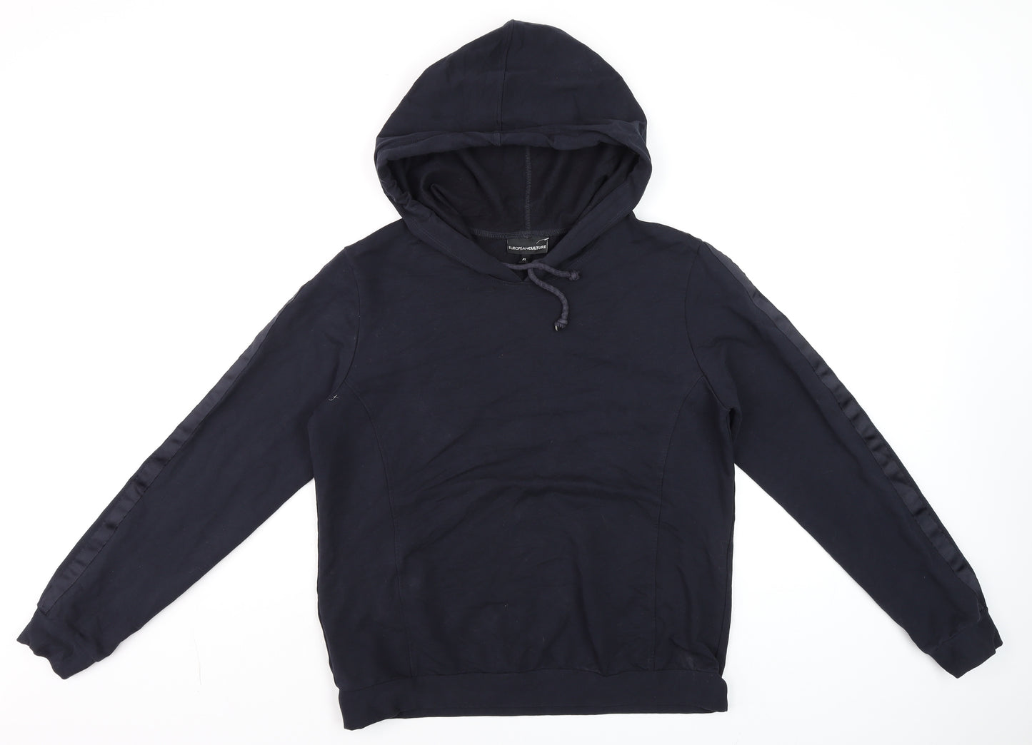 European Culture Men's Navy Blue Pullover Hoodie XL Cotton Blend