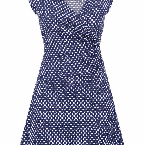 La Fée Maraboutée Women Blue Floral Wrap Dress Size 8 Summer