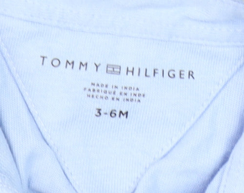Tommy Hilfiger Blue Nautical Collared Short Sleeve Romper 3-6 Months