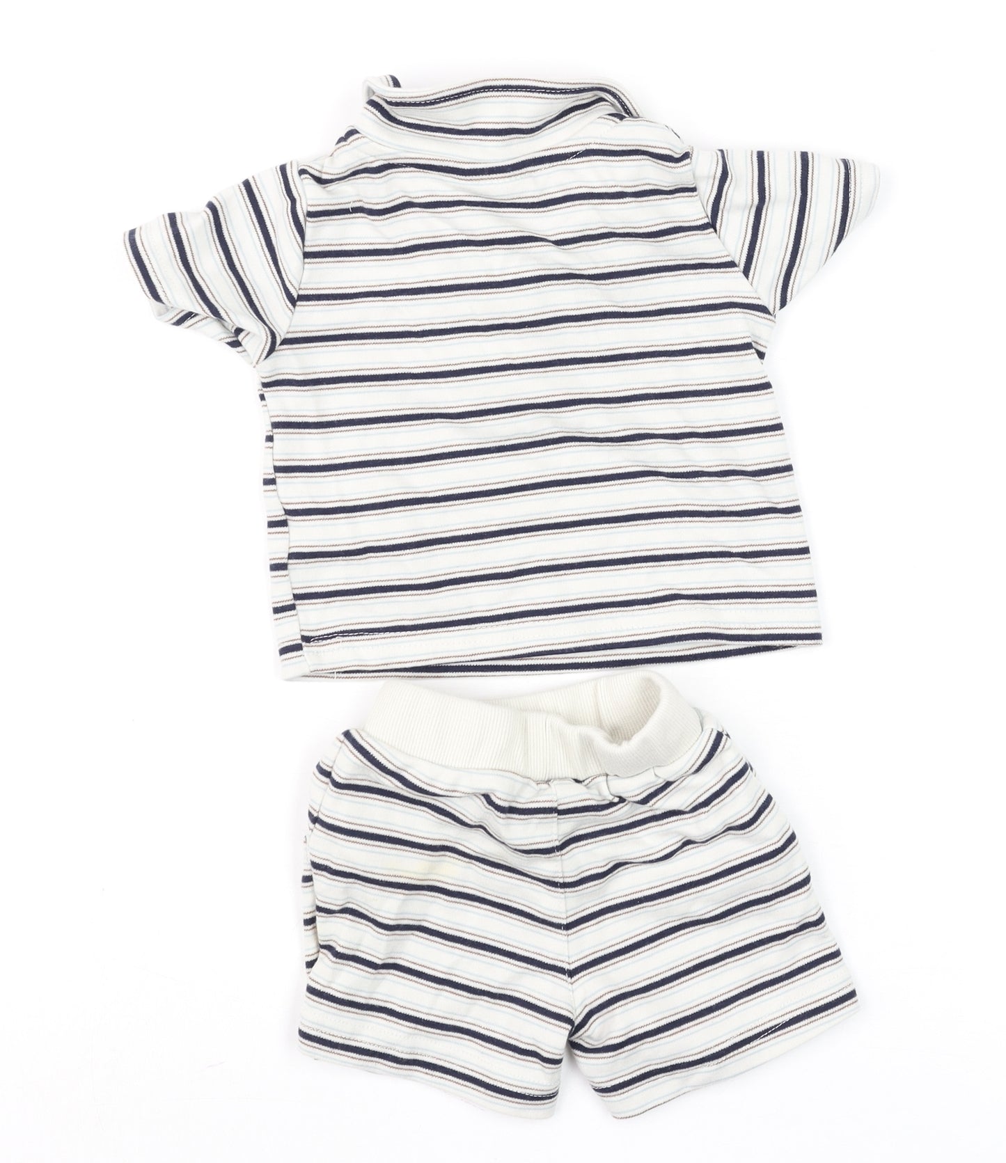 Calvin Klein Unisex Baby Multicoloured 3-6M Striped Jersey Shorts Set