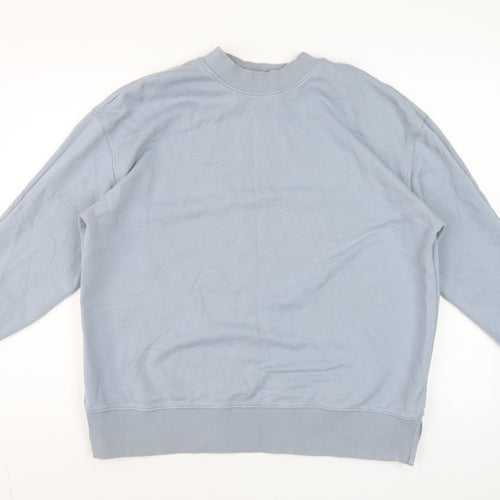 Next Petite Women’s Blue Pullover Sweatshirt Size L Cotton Blend