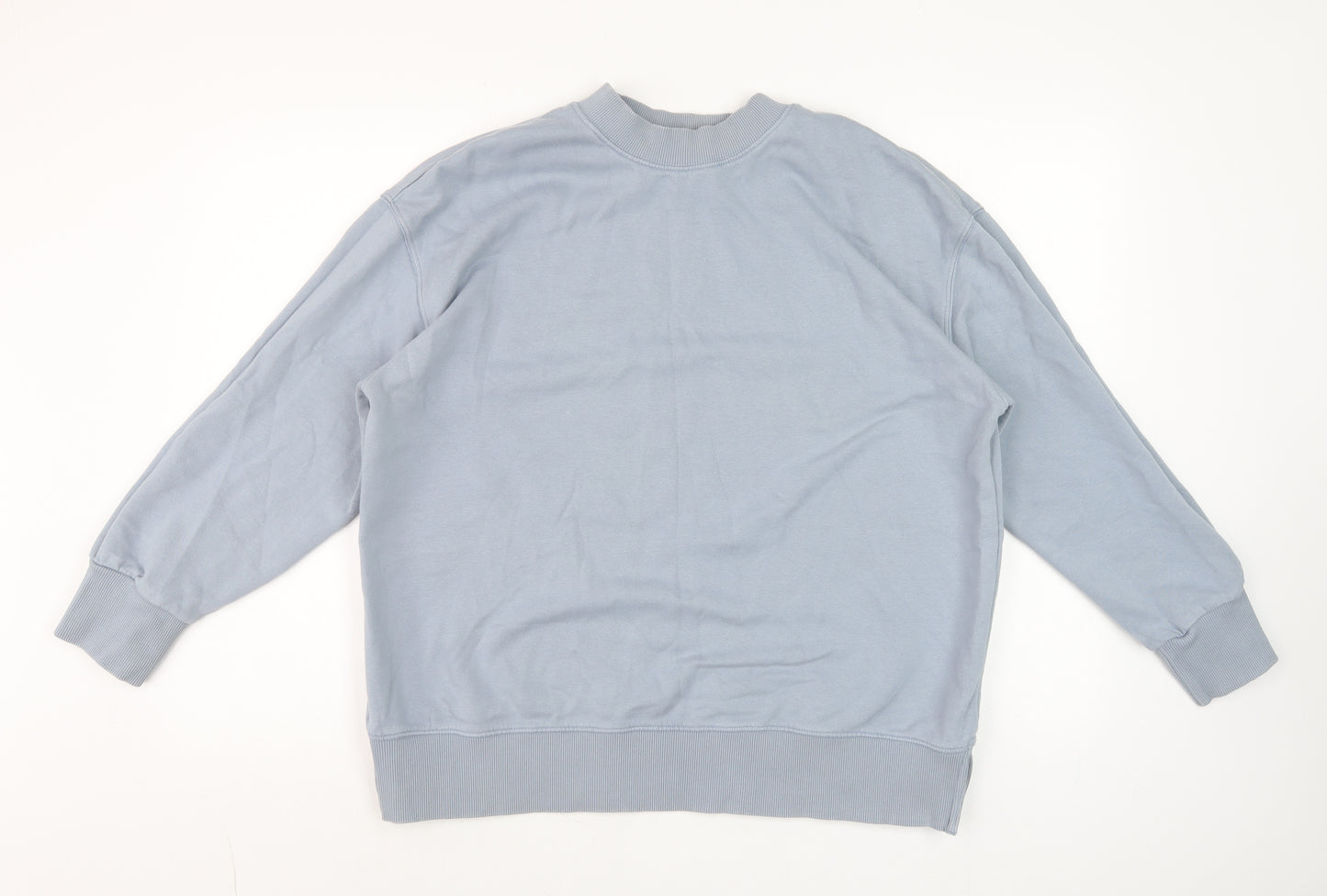 Next Petite Women’s Blue Pullover Sweatshirt Size L Cotton Blend
