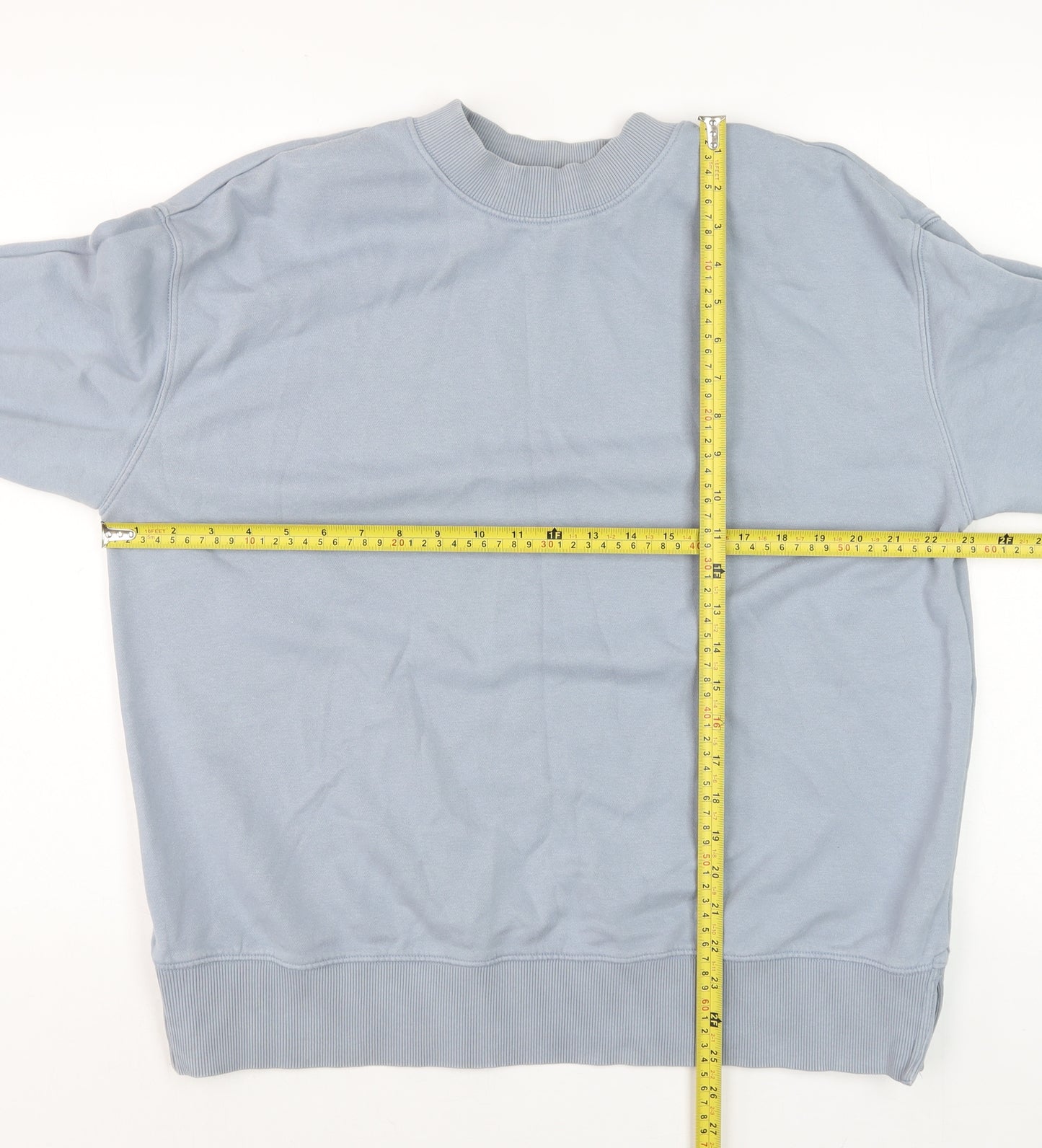 Next Petite Women’s Blue Pullover Sweatshirt Size L Cotton Blend