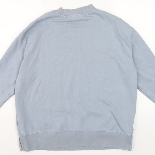 Next Petite Women’s Blue Pullover Sweatshirt Size L Cotton Blend