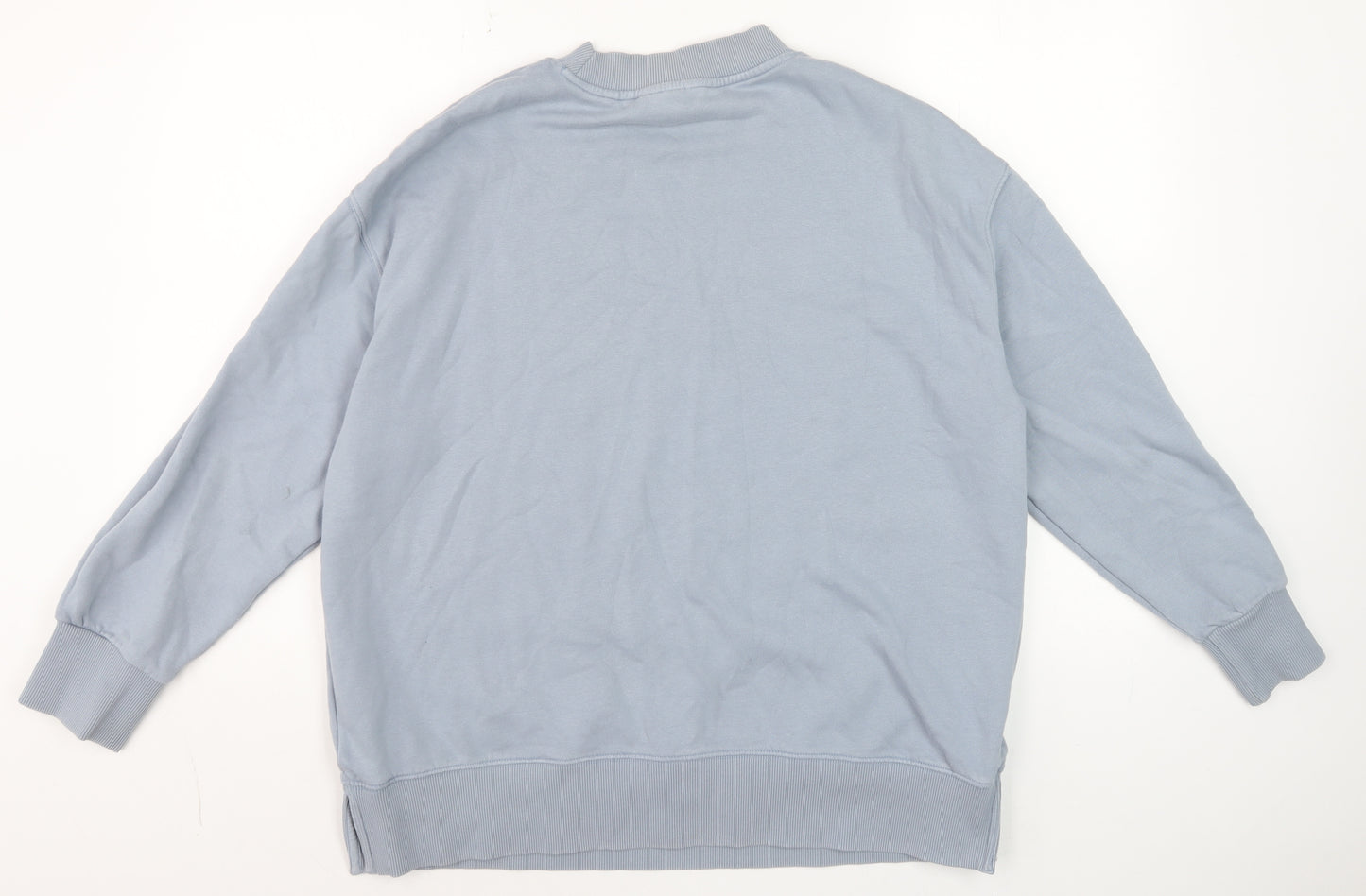 Next Petite Women’s Blue Pullover Sweatshirt Size L Cotton Blend