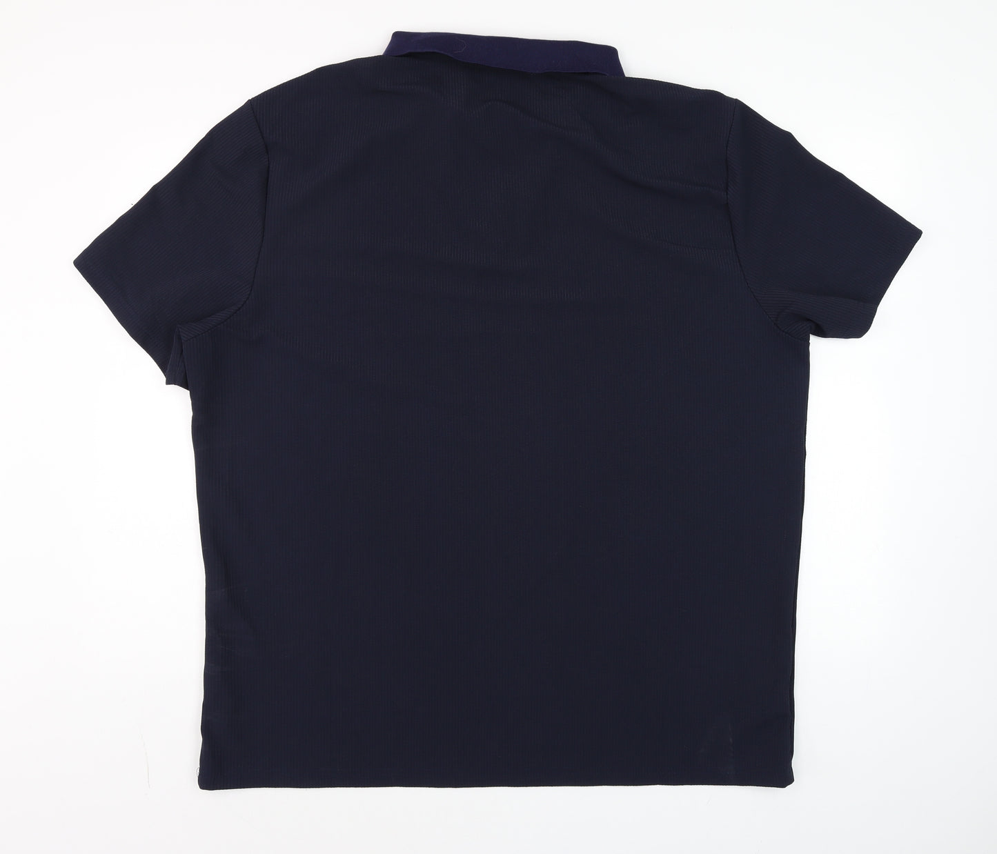 Manfinity Men's Blue 3XL Short Sleeve Collared Polo Shirt