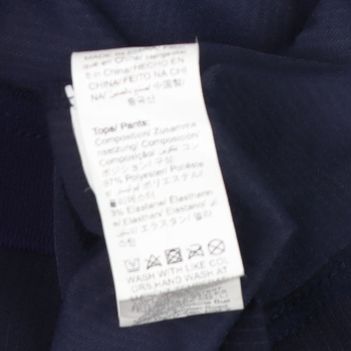 Manfinity Men's Blue 3XL Short Sleeve Collared Polo Shirt