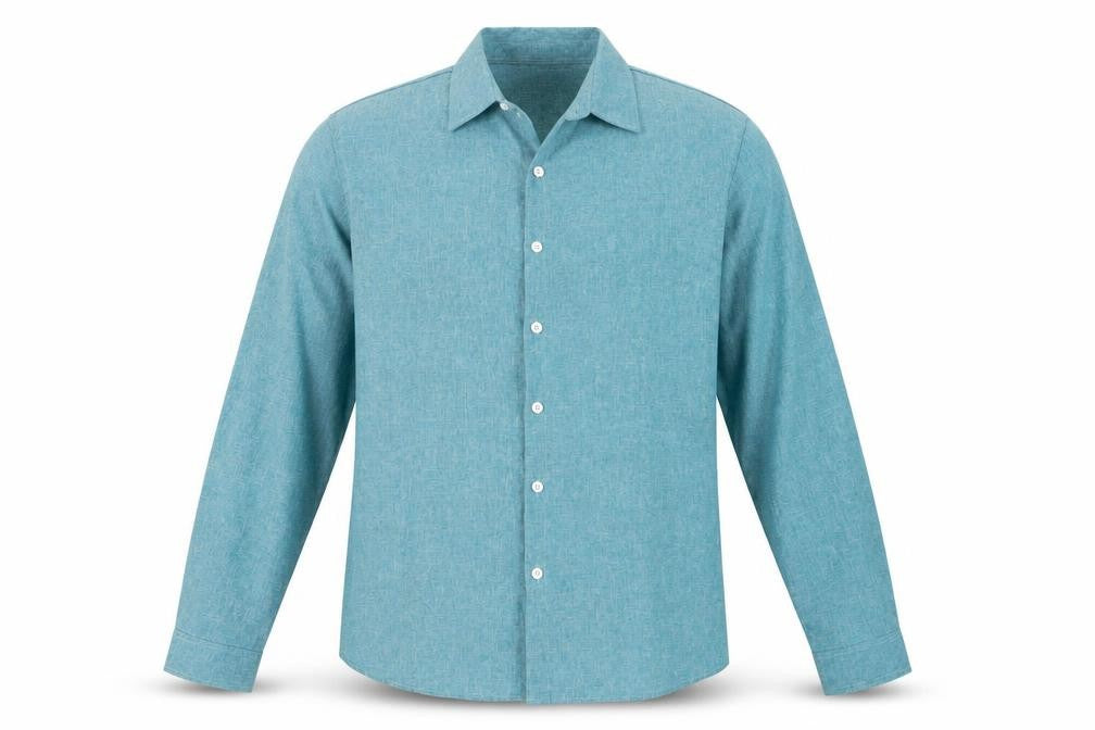 Manfinity Men's Blue 3XL Regular Fit Long Sleeve Dress Shirt
