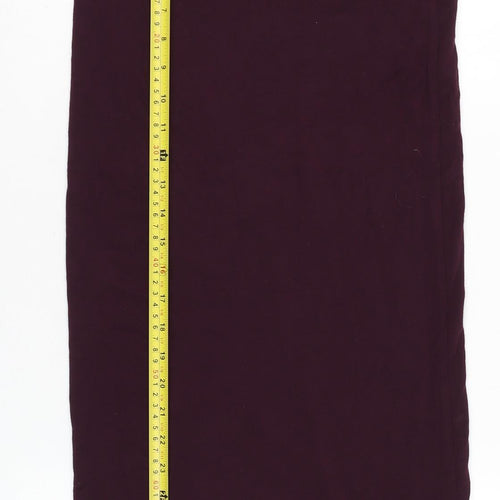 Topshop Women’s Purple Midi Pencil Skirt Size 10 Stretch Jersey