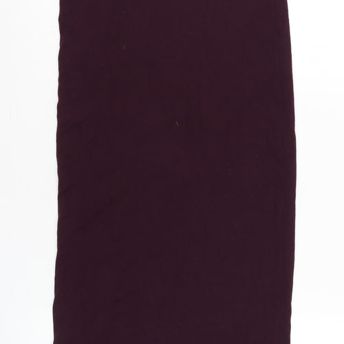 Topshop Women’s Purple Midi Pencil Skirt Size 10 Stretch Jersey
