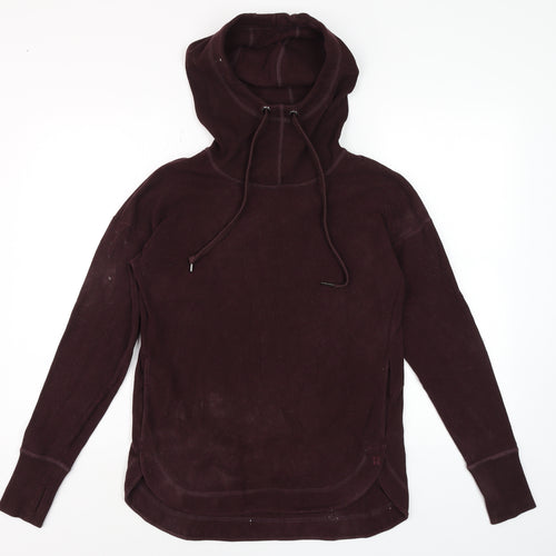 Sweaty Betty Womens Burgundy XXS Pullover Hoodie Cotton Blend