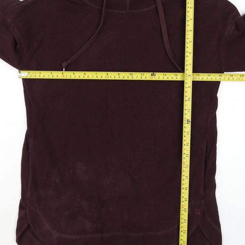Sweaty Betty Womens Burgundy XXS Pullover Hoodie Cotton Blend