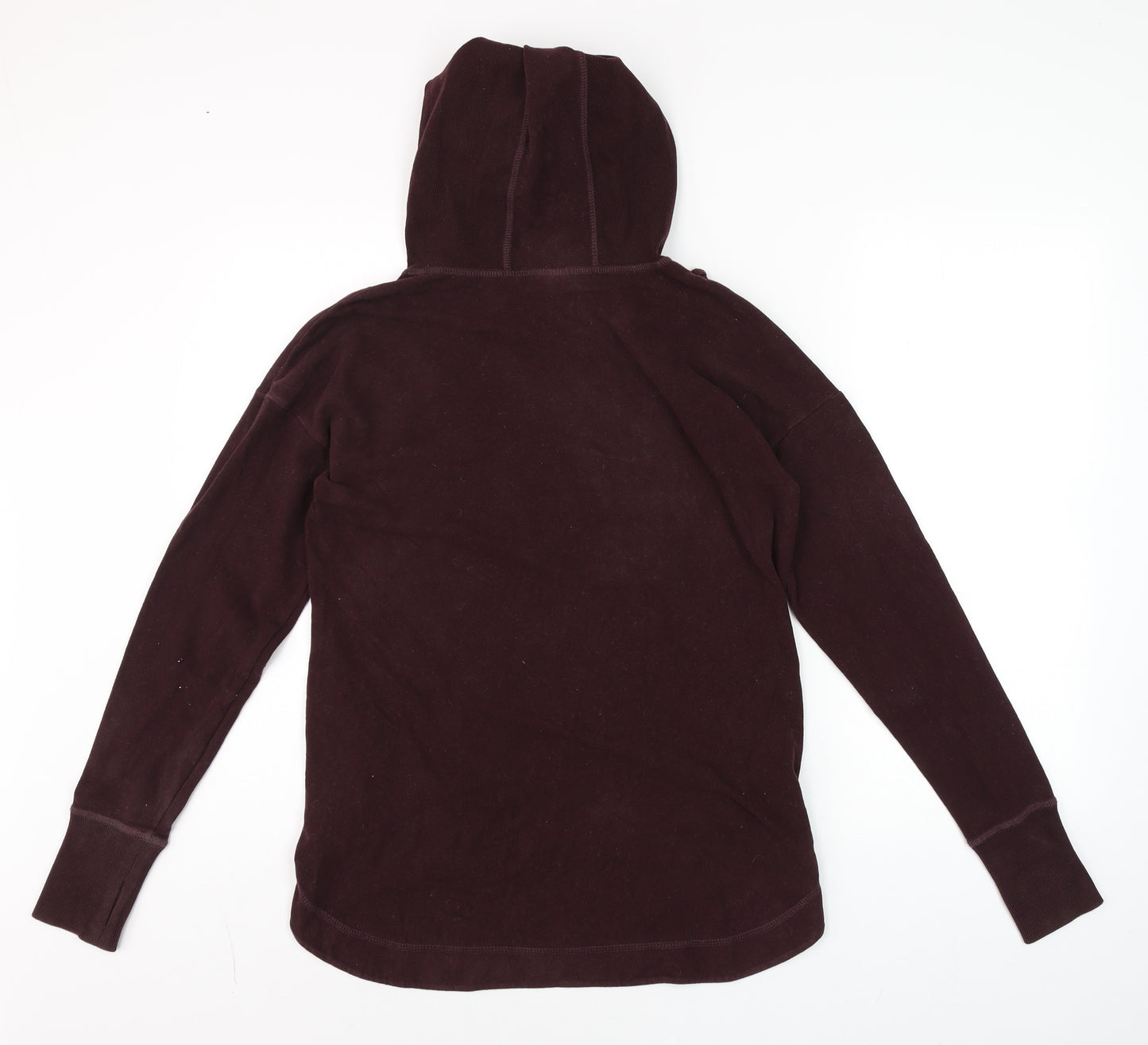 Sweaty Betty Womens Burgundy XXS Pullover Hoodie Cotton Blend
