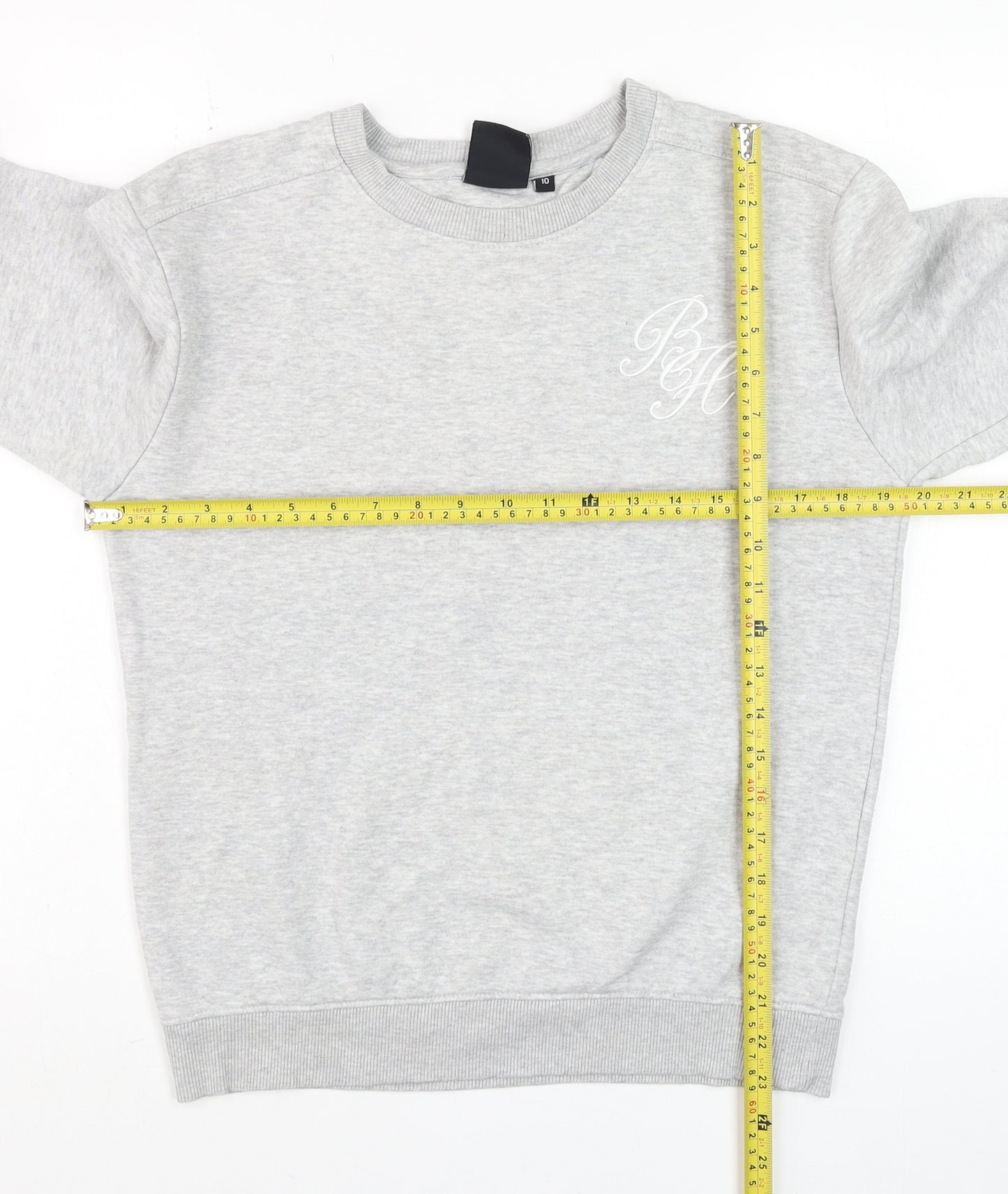 Beck & Hersey Men's Grey Pullover Crew Neck Jumper M