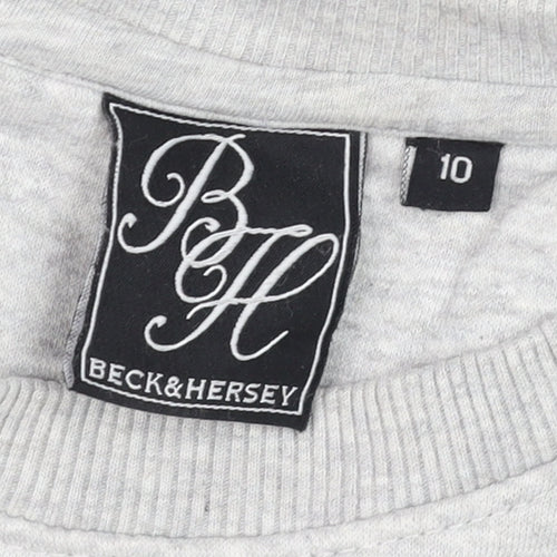 Beck & Hersey Men's Grey Pullover Crew Neck Jumper M