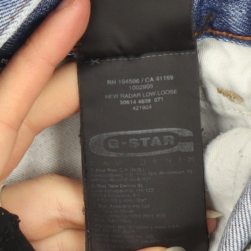 G-Star Men’s Blue Straight Fit Jeans Size 34W 30L Light Wash Denim
