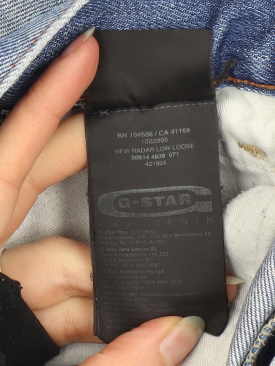 G-Star Men’s Blue Straight Fit Jeans Size 34W 30L Light Wash Denim