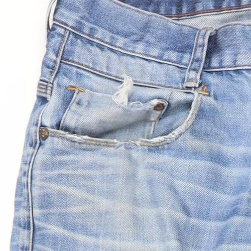 G-Star Men’s Blue Straight Fit Jeans Size 34W 30L Light Wash Denim