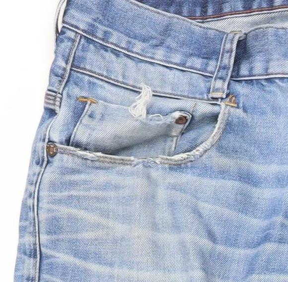 G-Star Men’s Blue Straight Fit Jeans Size 34W 30L Light Wash Denim