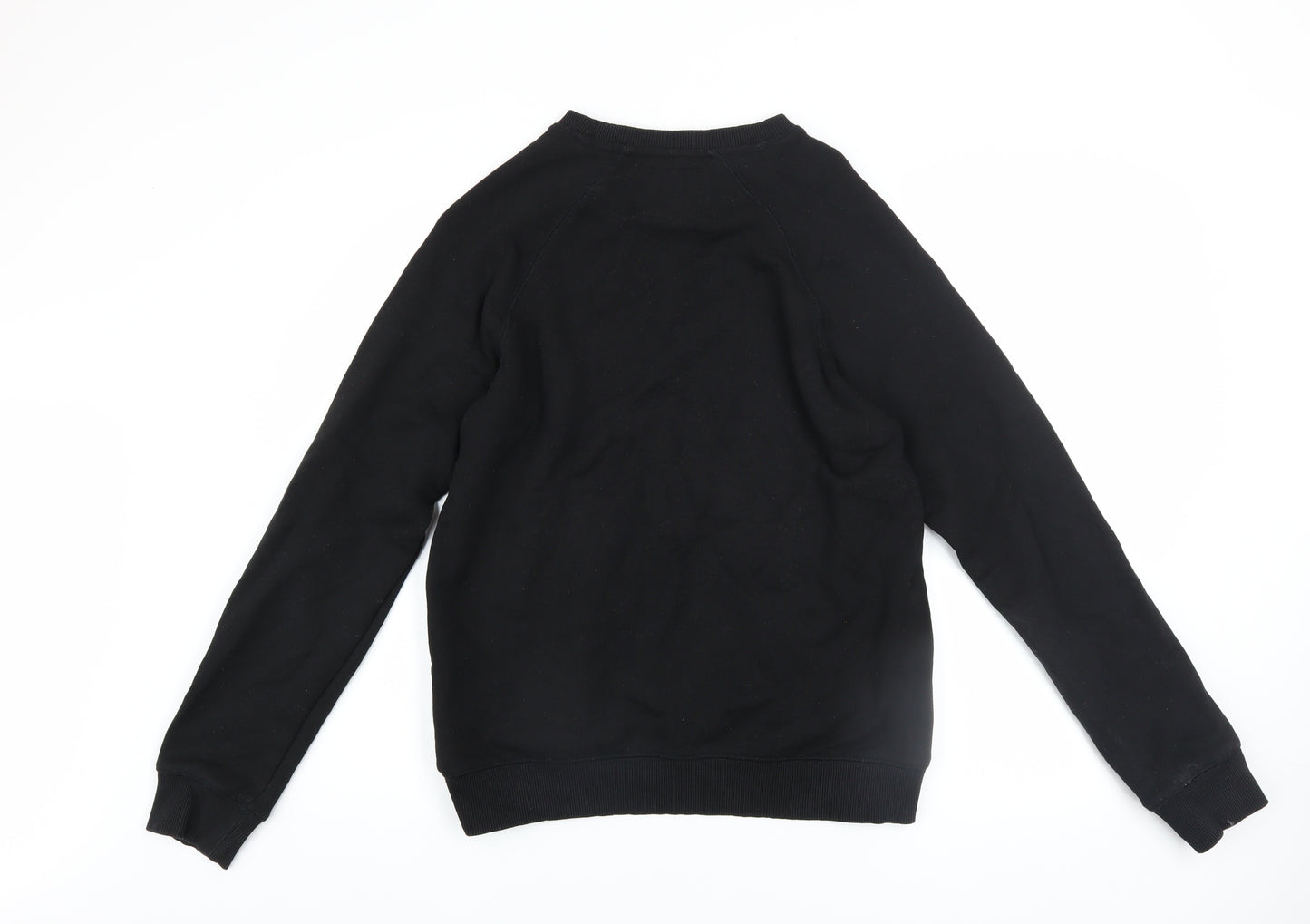 Guess Men’s Black Logo Crew Neck Sweatshirt Medium Regular Fit