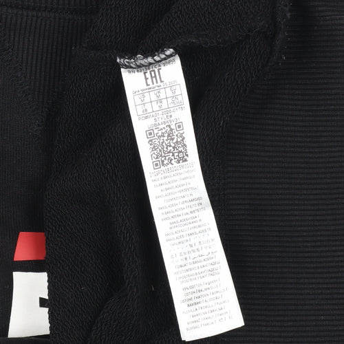 Guess Men’s Black Logo Crew Neck Sweatshirt Medium Regular Fit
