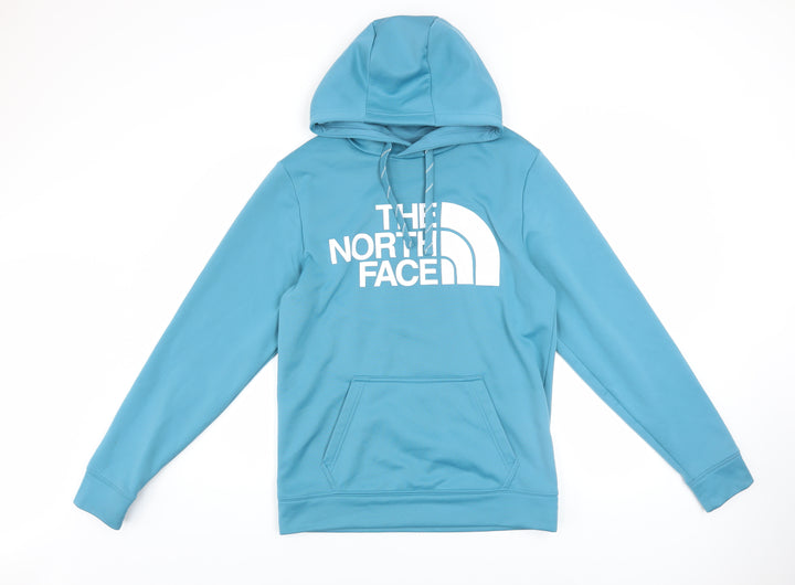 The North Face Men's Blue Pullover Hoodie Size S Fleece Logo Outdoor