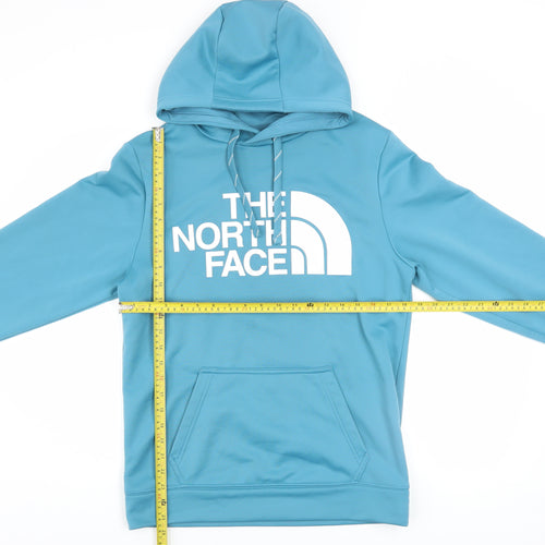 The North Face Men's Blue Pullover Hoodie Size S Fleece Logo Outdoor
