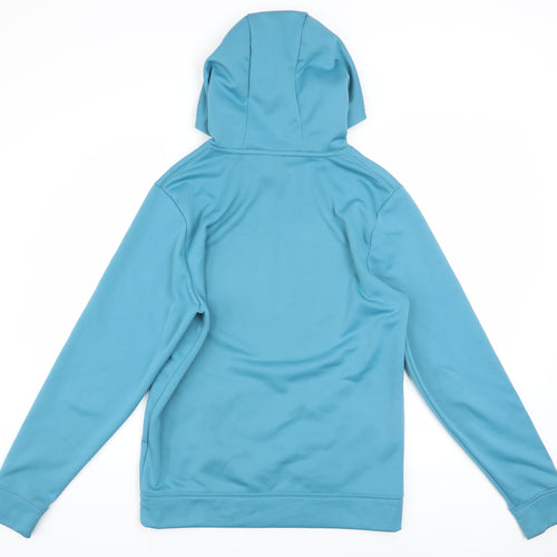 The North Face Men's Blue Pullover Hoodie Size S Fleece Logo Outdoor
