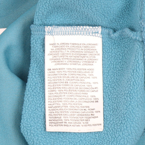The North Face Men's Blue Pullover Hoodie Size S Fleece Logo Outdoor