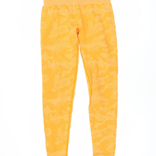 Lone Wolf Womens Yellow Camouflage Seamless Leggings M