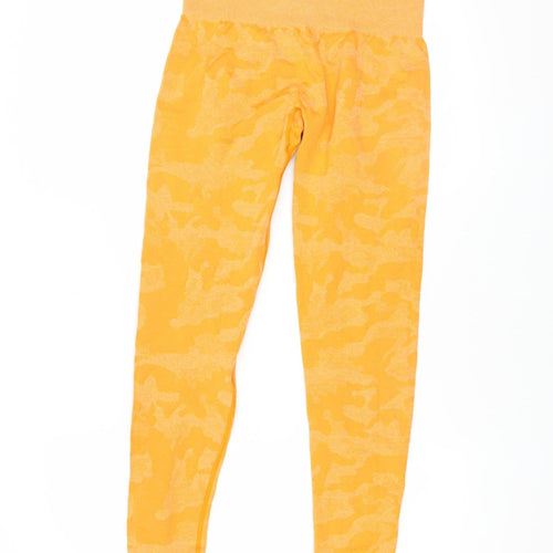 Lone Wolf Womens Yellow Camouflage Seamless Leggings M