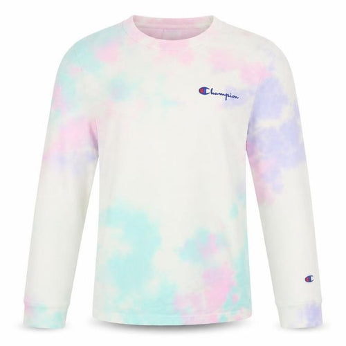Champion Unisex Multicoloured Tie-Dye XS Long Sleeve Cotton Top