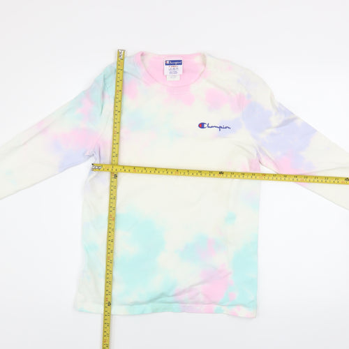 Champion Unisex Multicoloured Tie-Dye XS Long Sleeve Cotton Top