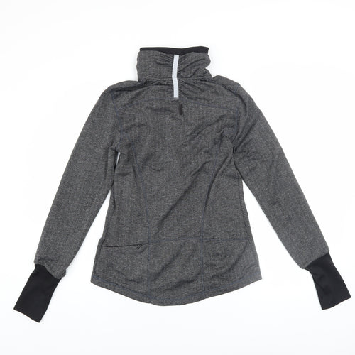 Mondetta Women's Grey 1/4 Zip Pullover Sweatshirt UK 10