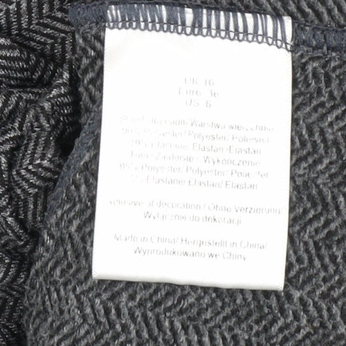 Mondetta Women's Grey 1/4 Zip Pullover Sweatshirt UK 10