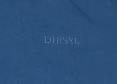 Diesel Men Blue Crew Neck Regular Fit Short Sleeve T-Shirt Size M