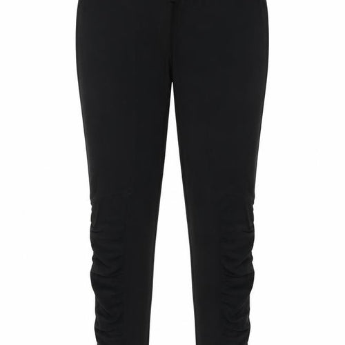 Deca Women Black Ruched Stretch Leggings Size 14