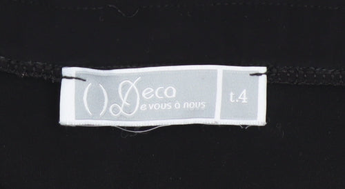 Deca Women Black Ruched Stretch Leggings Size 14