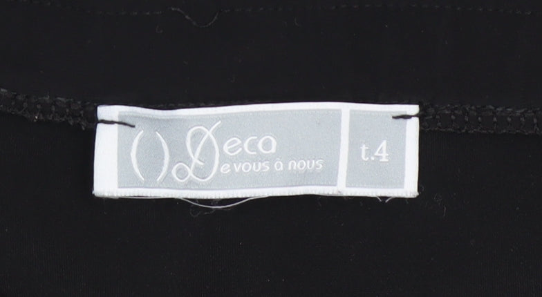 Deca Women Black Ruched Stretch Leggings Size 14