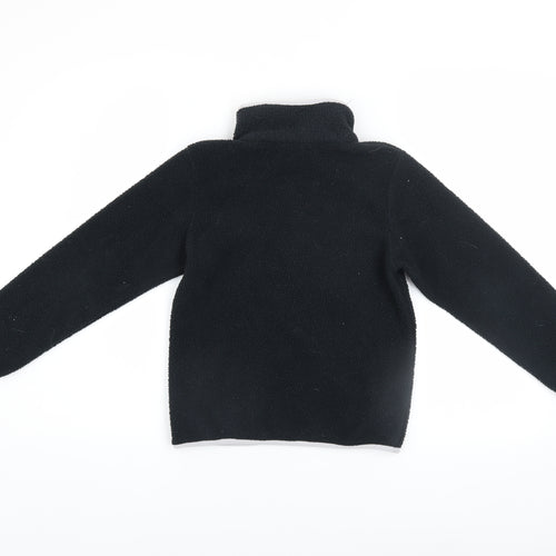 Columbia Girls Black Fleece Henley Sweatshirt Size S Outdoor Pullover