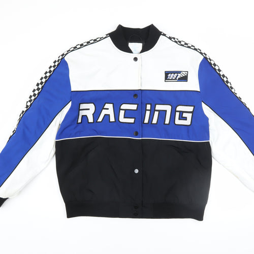 Primark Women’s Blue Racing Varsity Jacket XS Polyester